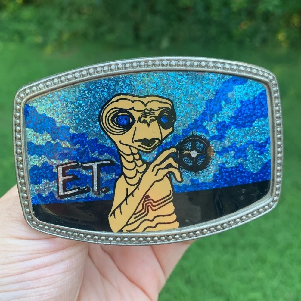 Vintage Decal ET Belt Buckle - Picture 7 of 11